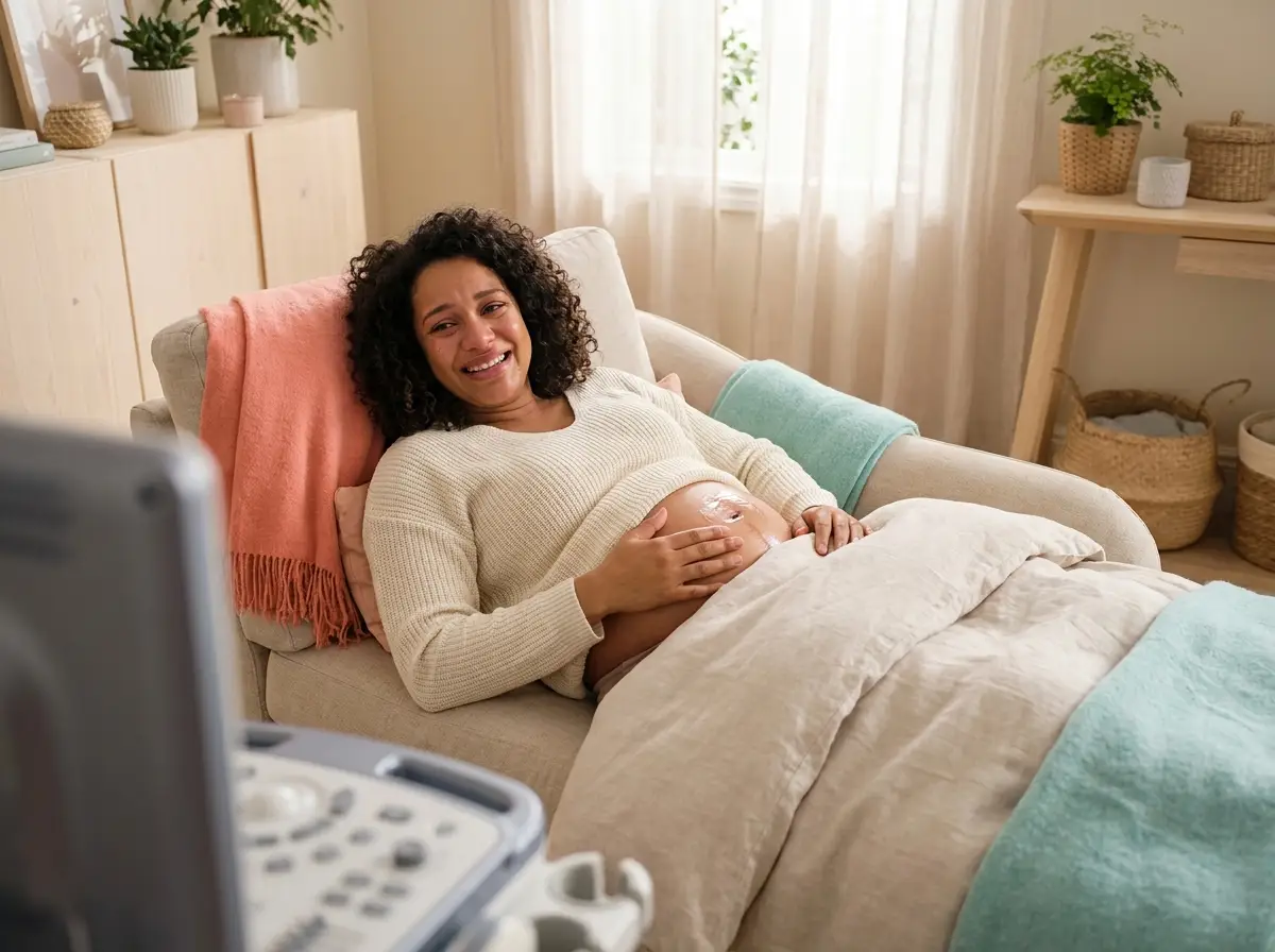 Ambiente acolhedor para o exame de Ecocardiograma Fetal na Clínica Conceber